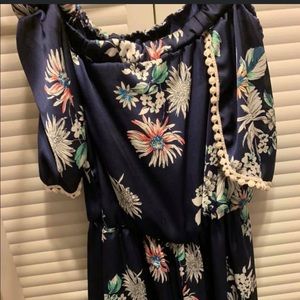 Off the shoulder silky romper